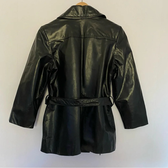 WINLIT New York‎ Women's Leather Jacket Belted Small - Picture 2 of 10
